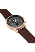  Shop Authentic Hugo Boss Navigator Grey Dial Brown Leather Strap Watch for Men - 1513496 - Luxxuri