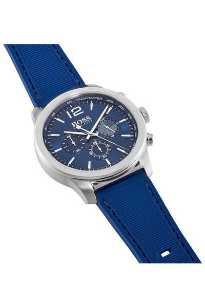  Shop Authentic Hugo Boss Professional Chronograph Blue Dial Blue Silicone Strap Watch for Men - 1513526 - Luxxuri