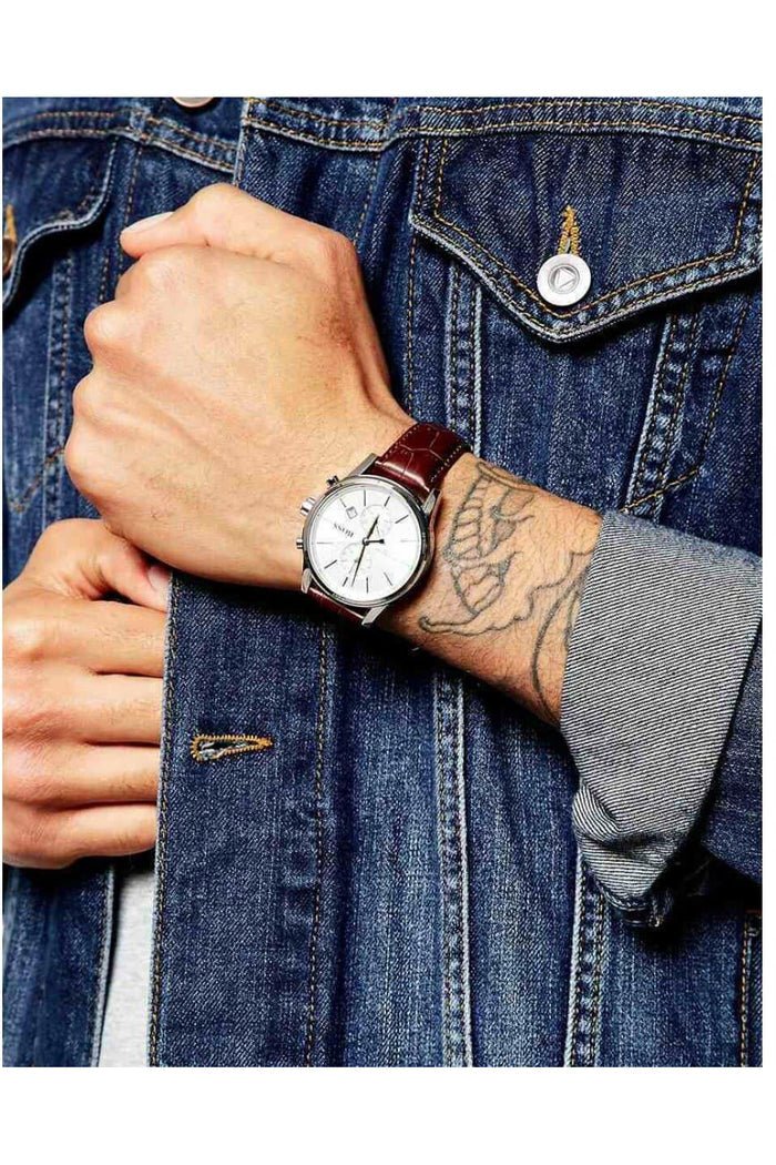  Shop Authentic Hugo Boss Jet White Dial Brown Leather Strap Watch for Men - 1513280 - Luxxuri