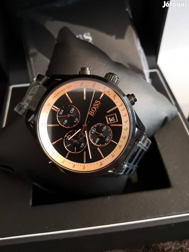  Shop Authentic Hugo Boss Grand Prix Black Dial Black Steel Strap Watch for Men - 1513578 - Luxxuri