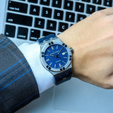  Shop Authentic Maurice Lacroix Aikon Automatic Blue Dial Blue Leather Strap Watch For Men - AI6008-ss001-430-1 - Luxxuri