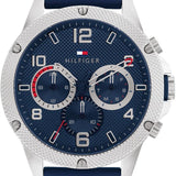  Shop Authentic Tommy Hilfiger Blaze Chronograph Blue Dial Blue Rubber Strap Watch For Men - 1792027 - Luxxuri