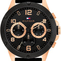  Shop Authentic Tommy Hilfiger Blaze Multifunction Black Dial Black Rubber Strap Watch For Men - 1792028 - Luxxuri