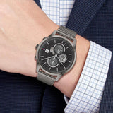  Shop Authentic Tommy Hilfiger Weston Chronograph Grey Dial Grey Mesh Bracelet Watch For Men - 1710506 - Luxxuri