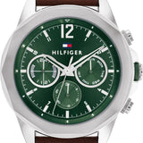  Shop Authentic Tommy Hilfiger Lars Chronograph Green Dial Brown Leather Strap Watch For Men - 1792064 - Luxxuri
