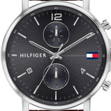  Shop Authentic Tommy Hilfiger Daniel Grey Dial Brown Leather Strap Watch for Men - 1710416 - Luxxuri