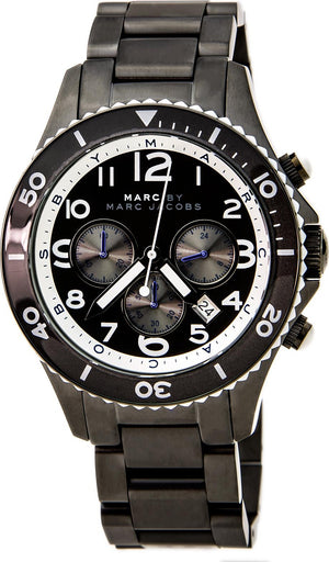  Shop Authentic Marc Jacobs Rock Chronograph Limited Edition Gray Dial Gray Steel Strap Watch for Women - MBM5025 - Luxxuri