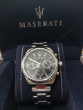  Shop Authentic Maserati Competizione Chronograph Black Dial Silver Steel Strap Watch For Men - R8853100014 - Luxxuri