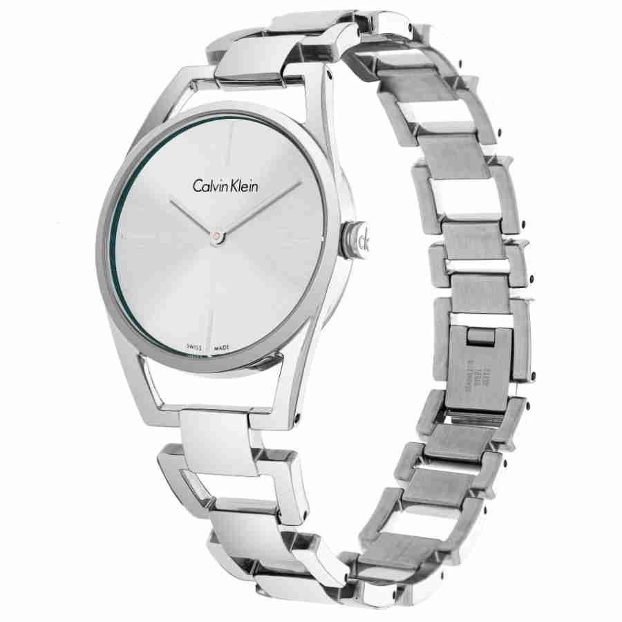  Shop Authentic Calvin Klein Dainty Silver Dial Silver Steel Strap Watch for Women - K7L23146 - Luxxuri