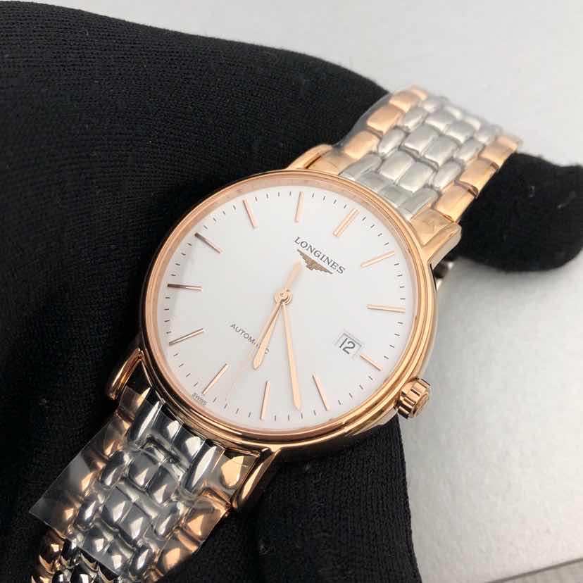  Shop Authentic Longines Presence 38.5mm Automatic White Dial Two Tone Steel Strap Watch for Men - L4.921.1.12.7 - Luxxuri