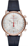  Shop Authentic Emporio Armani Aviator Silver Dial Blue Leather Strap Watch For Men - AR11123 - Luxxuri