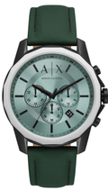  Shop Authentic Armani Exchange Banks Chronograph Green Dial Green Leather Strap Watch For Men - AX1725 - Luxxuri