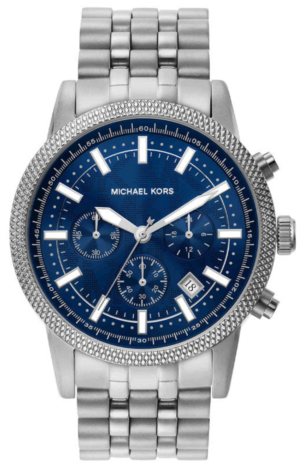  Shop Authentic Michael Kors Hutton Chronograph Blue Dial Blue Steel Strap Watch For Men - MK8952 - Luxxuri