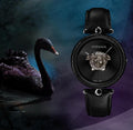  Shop Authentic Versace Palazzo Empire Black Dial Black Leather Strap Watch for Women - VCO050017 - Luxxuri