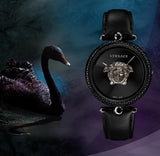  Shop Authentic Versace Palazzo Empire Black Dial Black Leather Strap Watch for Women - VCO050017 - Luxxuri