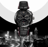  Shop Authentic Versace V-Racer Aion Chronograph Black Dial Black Leather Strap Watch for Men - VBR030017 - Luxxuri