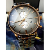  Shop Authentic Emporio Armani Gianni Chronograph Grey Dial Two Tone Steel Strap Watch For Men - AR1721 - Luxxuri
