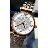  Shop Authentic Emporio Armani Gianni T Bar White Dial Two Tone Steel Strap Watch For Women - AR1926 - Luxxuri