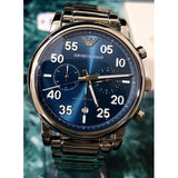  Shop Authentic Emporio Armani Luigi Chronograph Blue Dial Silver Steel Strap Watch For Men - AR11132 - Luxxuri
