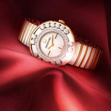  Shop Authentic Swarovski Lovely Crystals Mother of Pearl Dial Two Tone Steel Strap Watch for Women - 1187022 - Luxxuri