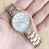  Shop Authentic Fossil Tailor White Dial Two Tone Steel Strap Watch for Women - ES4396 - Luxxuri