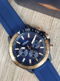  Shop Authentic Fossil Bannon Multifunction Blue Dial Blue Silicone Strap Watch for Men - BQ2498 - Luxxuri