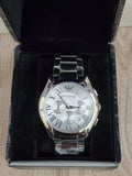  Shop Authentic Emporio Armani Valente Chronograph Silver Dial Silver Steel Strap Watch For Men - AR11081 - Luxxuri