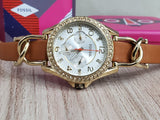  Shop Authentic Fossil Riley Multifunction White Dial Orange Leather Strap Watch for Women - ES3723 - Luxxuri
