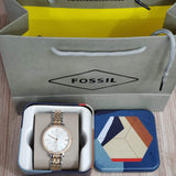  Shop Authentic Fossil Jacqueline White Dial Two Tone Steel Strap Watch for Women - ES3634 - Luxxuri
