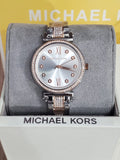  Shop Authentic Michael Kors Sophie Chronograph Silver Dial Two Tone Steel Strap Watch For Women - MK3880 - Luxxuri