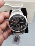  Shop Authentic Emporio Armani Renato Chronograph Black Dial Two Tone Steel Strap Watch For Men - AR11165 - Luxxuri
