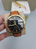  Shop Authentic Fossil Townsman Chronograph Black Dial Brown Leather Strap Watch for Men - FS5338 - Luxxuri