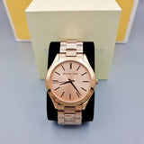  Shop Authentic Michael Kors Slim Runway Rose Gold Dial Rose Gold Steel Strap Watch for Women - MK3513 - Luxxuri