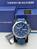  Shop Authentic Tommy Hilfiger Bank Blue Dial Blue Rubber Strap Watch for Men - 1791721 - Luxxuri