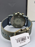  Shop Authentic Emporio Armani Luigi Quartz Chronograph Black Dial Green Mesh Bracelet Watch For Men - AR11115 - Luxxuri