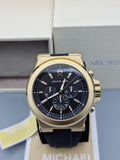  Shop Authentic Michael Kors Dylan Chronograph Black Dial Black Rubber Strap Watch for Men - MK8445 - Luxxuri