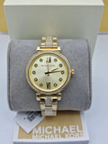  Shop Authentic Michael Kors Sofie Quartz Gold Dial Gold Steel Strap Watch For Women - MK3881 - Luxxuri