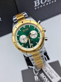  Shop Authentic Hugo Boss Santiago Green Dial Two Tone Steel Strap Watch for Men - 1513872 - Luxxuri