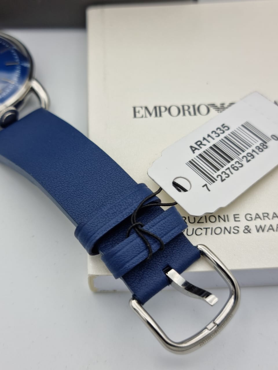  Shop Authentic Emporio Armani Aviator Quartz Blue Dial Blue Leather Strap Watch For Men - AR11335 - Luxxuri