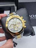  Shop Authentic Hugo Boss Ikon Chronograph Silver Dial Two Tone Steel Strap Watch for Men - 1512960 - Luxxuri