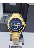  Shop Authentic Hugo Boss Ikon Blue Dial Gold Steel Strap Watch for Men - 1513340 - Luxxuri