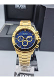  Shop Authentic Hugo Boss Ikon Blue Dial Gold Steel Strap Watch for Men - 1513340 - Luxxuri