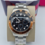  Shop Authentic Fossil FB-03 Chronograph Black Dial Silver Steel Strap Watch for Men - FS5768 - Luxxuri