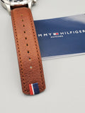  Shop Authentic Tommy Hilfiger Trent Quartz Blue Dial Brown Leather Strap Watch for Men - 1791066 - Luxxuri