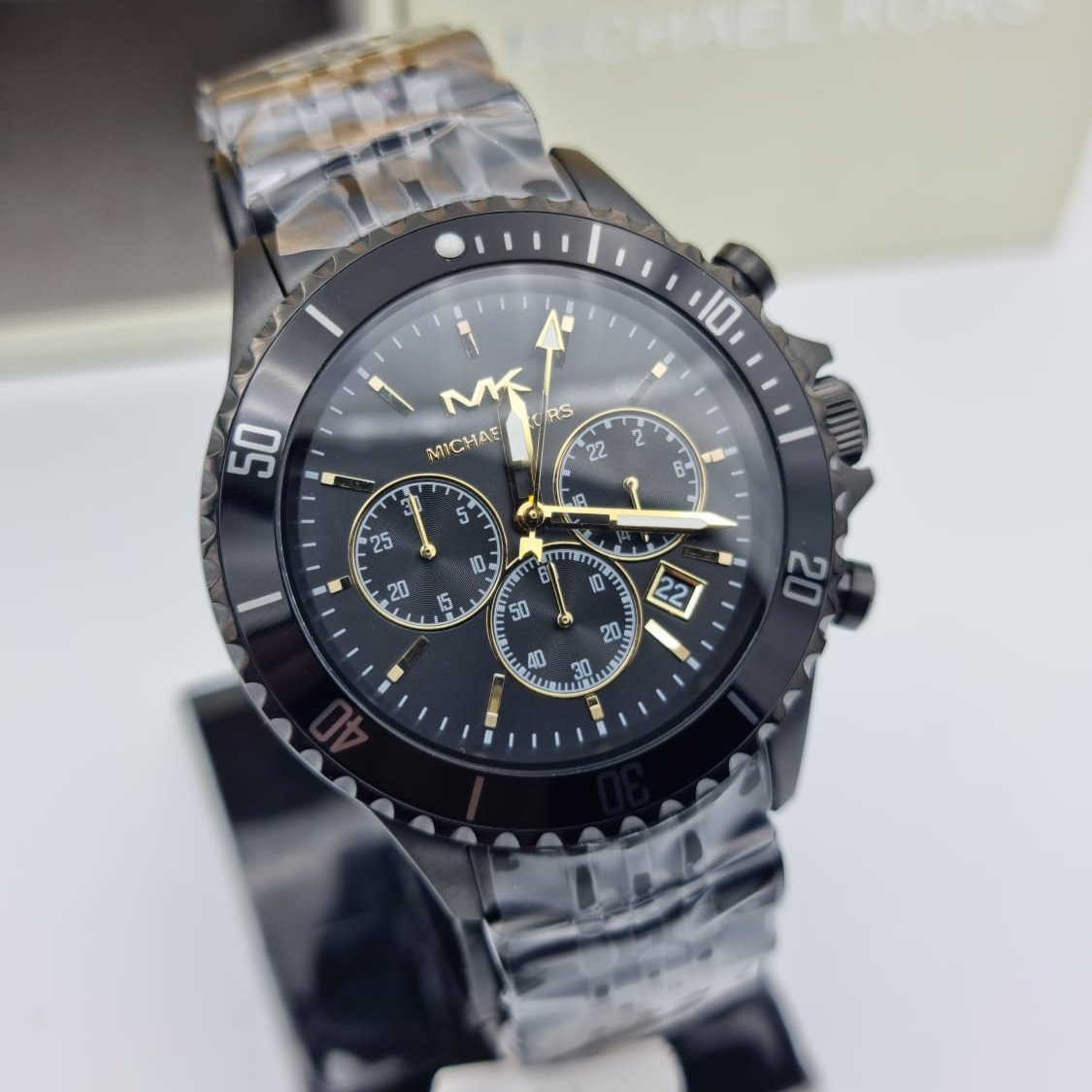  Shop Authentic Michael Kors Bayville Chronograph Black Dial Black Steel Strap Watch For Men - MK8750 - Luxxuri