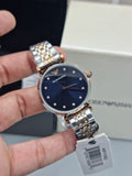  Shop Authentic Emporio Armani Gianni T Bar Crystal Blue Dial Two Tone Steel Strap Watch For Women - AR11092 - Luxxuri