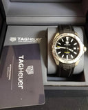  Shop Authentic Tag Heuer Aquaracer Quartz Black Dial Black Rubber Strap Watch for Men -  WBD1110.FT8021 - Luxxuri