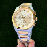  Shop Authentic Fossil Everett Chronograph Gold Dial Two Tone Steel Strap Watch for Men - FS5796 - Luxxuri