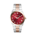  Shop Authentic Michael Kors Channing Quartz Red Dial Two Tone Steel Strap Watch For Women - MK6114 - Luxxuri