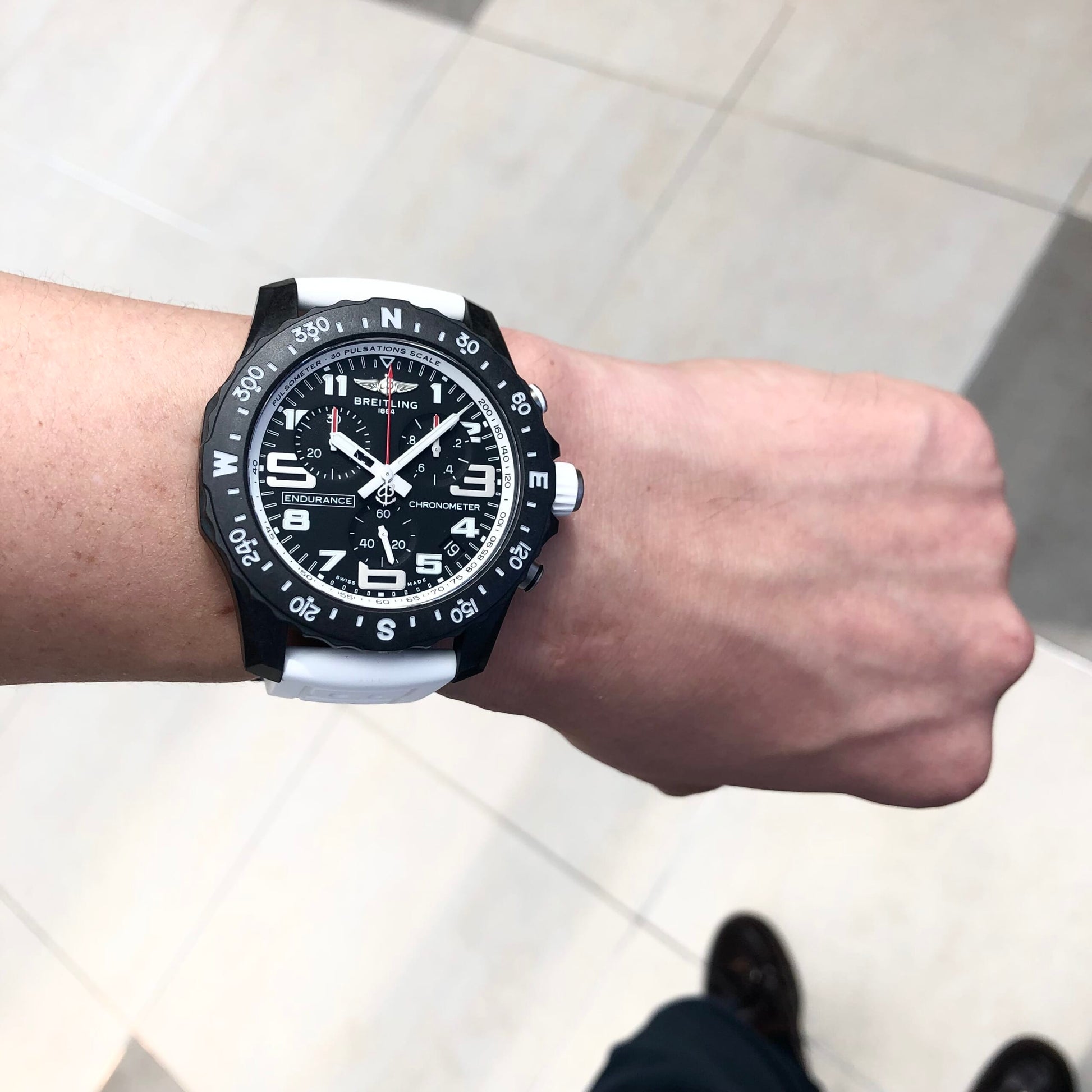  Shop Authentic Breitling Endurance Pro Black Dial White Rubber Strap Watch for Men - X82310A71B1S1 - Luxxuri